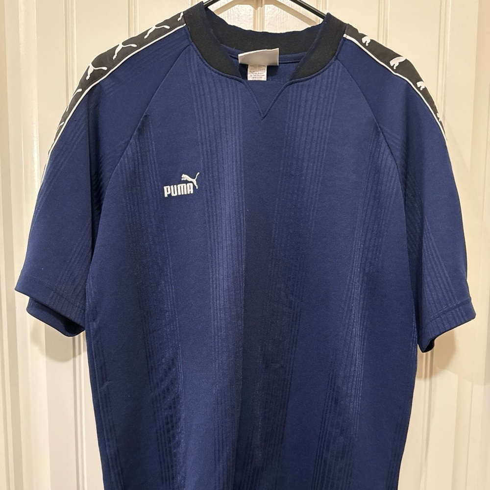 VTG 90’s Puma Navy Track/Soccer Shirt